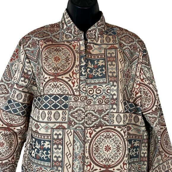 VINTAGE ALFRED DUNNER TAPESTRY PAtCHWORK JACKET - Picture 3 of 13